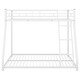preview thumbnail 11 of 9, Metal Twin Over Full Bunk Kids Bed Frame with Sloping Stairs for Bedroom, White