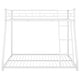 preview thumbnail 11 of 9, Twin over Full Metal Bunk Bed with Sloping Stairs, Modern Design in White, Space-Saving and Easy to Assemble for Bedrooms
