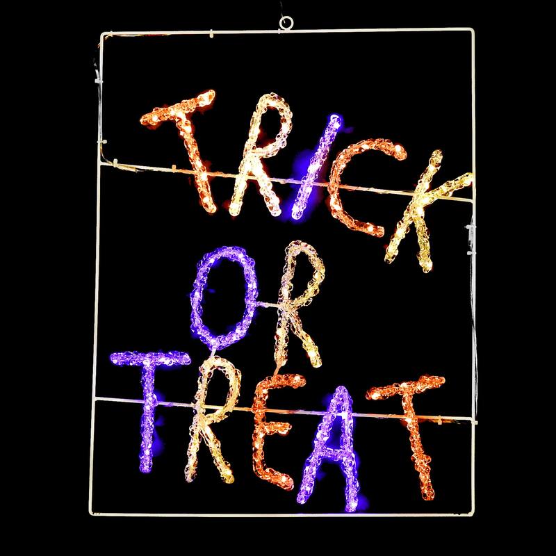 LED Lighted Trick or Treat Outdoor Halloween Decoration - 19.5"