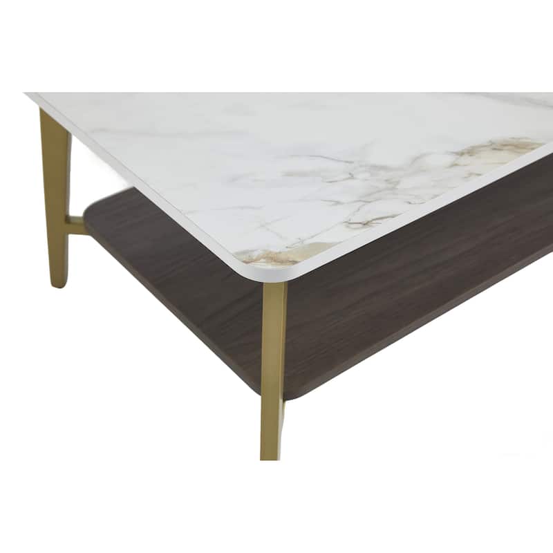 GDF Studio - Neron Modern Wood Coffee Table with Metal Frame