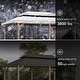 preview thumbnail 9 of 16, Sunjoy 12x20 ft. Wood Gazebo, Outdoor Patio Steel Hardtop Gazebo, Cedar Framed Wooden Gazebo with 2-tier Metal Roof