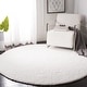 preview thumbnail 45 of 166, SAFAVIEH August Shag Solid 1.2-inch Thick Area Rug 4' Round - White
