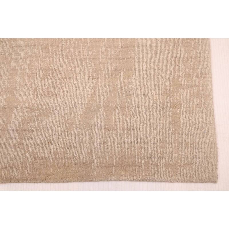 ECARPETGALLERY Hand Loomed Kashkuli Gabbeh Light Khaki Wool Rug - 7'11 x 11'4