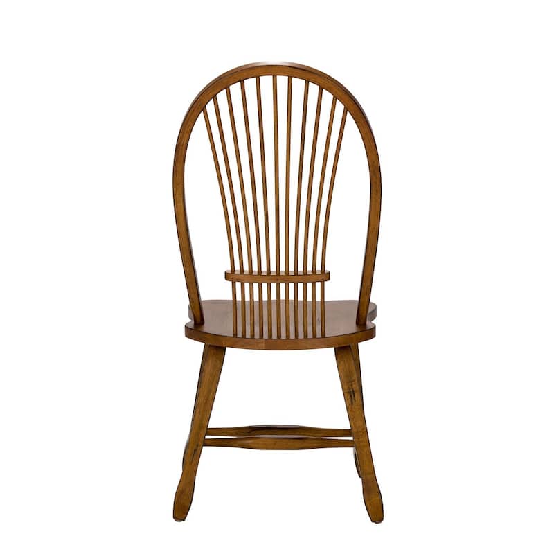 Treasures Rustic Oak Sheaf Back Dining Chair (Set of 2)