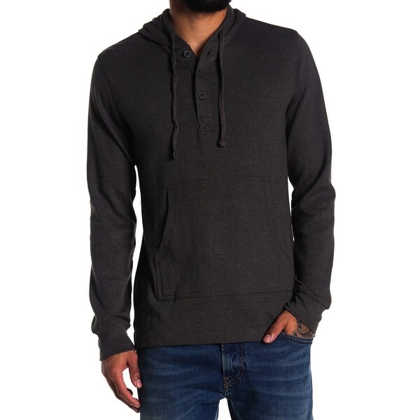Weatherproof Mens Hoodie Small Henley Waffle-Knit Pullover. Opens flyout.