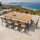 preview thumbnail 12 of 27, 11-piece Outdoor Patio Aluminum Rectangle Dining Set with Umbrella Hole