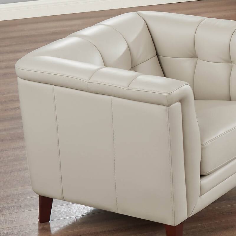 Hydeline Arvo Top Grain Leather Chair with Feather, Memory Foam and Springs