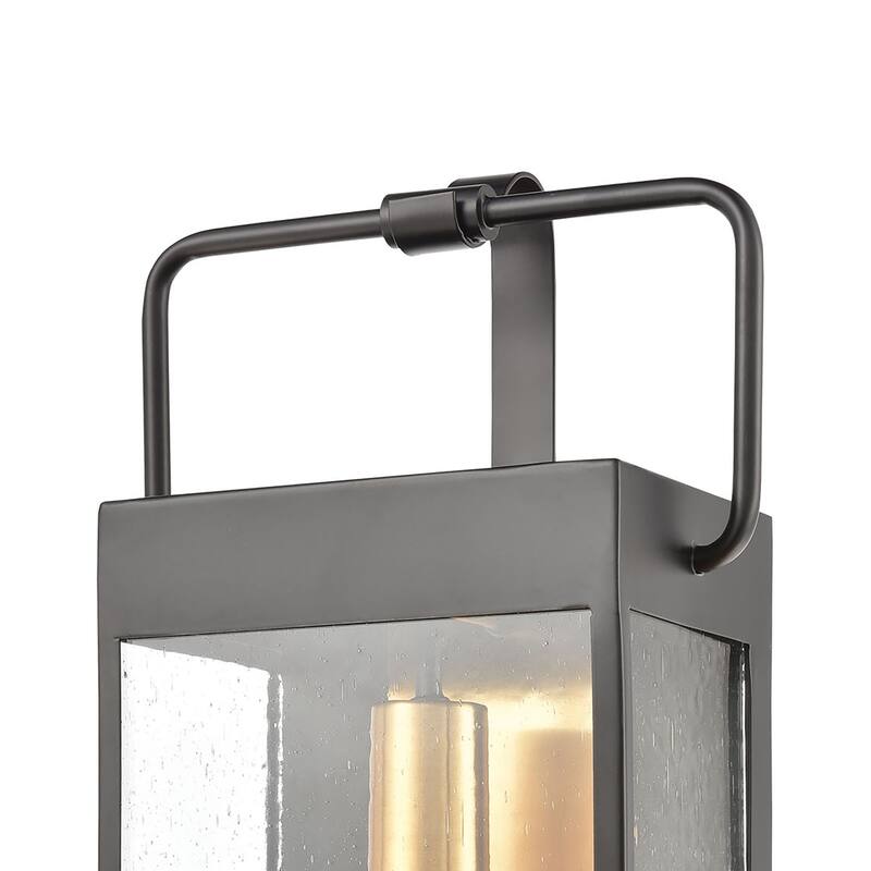 Elk Home Knowlton Matte Black Metal 1 Light Outdoor Wall Sconce