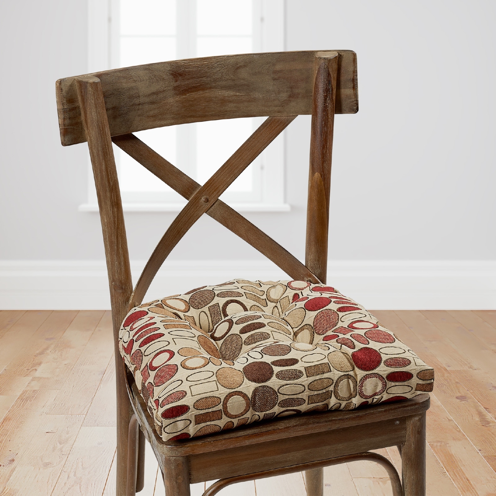 Gripper Non-slip 17 X 17 Large Omega Tufted Chair Cushions Set