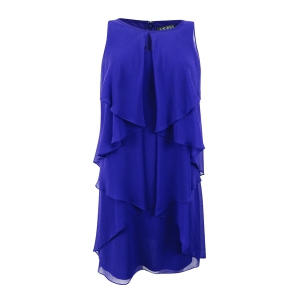 ralph lauren ruffled georgette dress