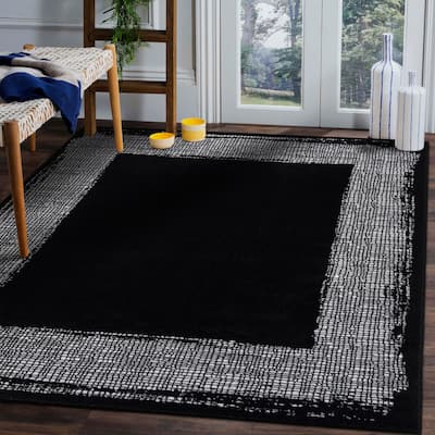 Beverly Rug Modern Border Indoor Area Rug with Jute Backing for Living Room, Kitchen, Bedroom