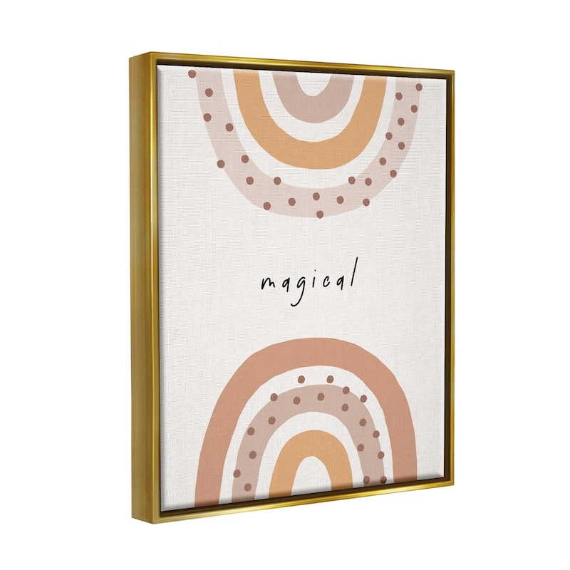 Stupell Muted Magical Rainbows Framed Floater Canvas Wall Art Design by LSR Design Studio