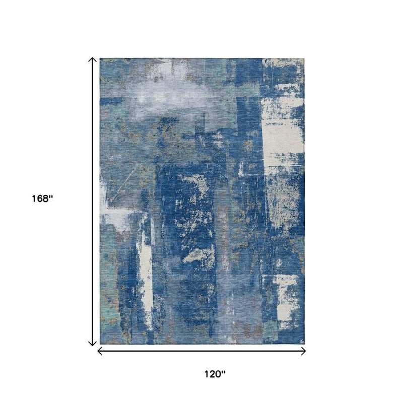 HomeRoots Abstract Transitional Rectangle Outdoor Rug