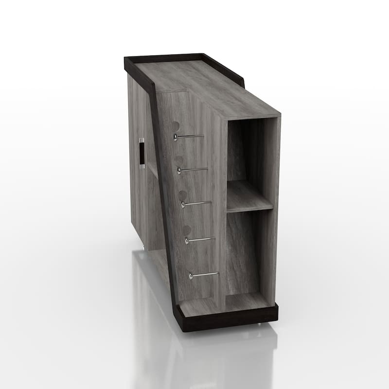 Furniture of America Tern Modern 6-shelf Mobile Wine Cabinet