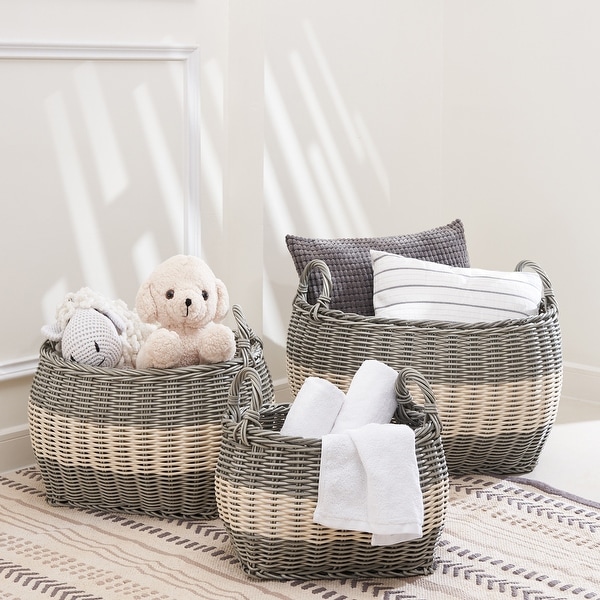 Stackable hotsell wicker baskets