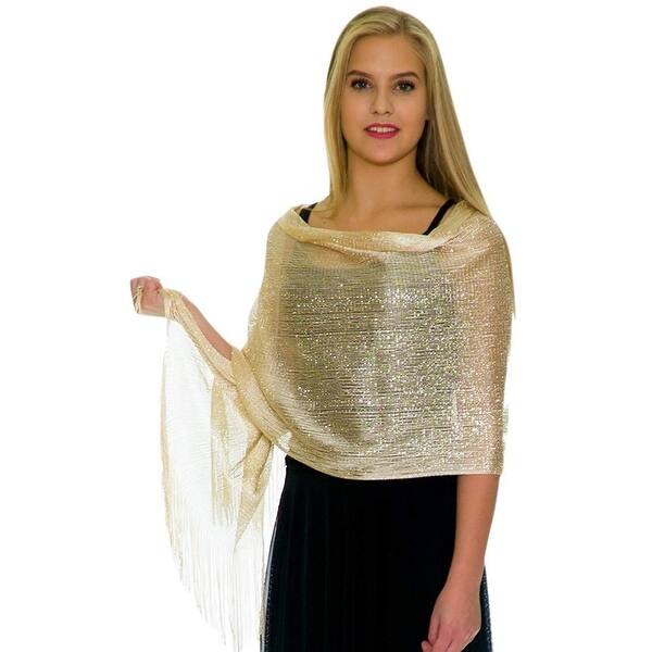Shop Shawls And Wraps For Evening Dresses Wedding Champagne Gold