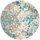preview thumbnail 25 of 51, SAFAVIEH Madison Gudlin Modern Abstract Watercolor Rug 11' x 11' Round - Grey/Blue