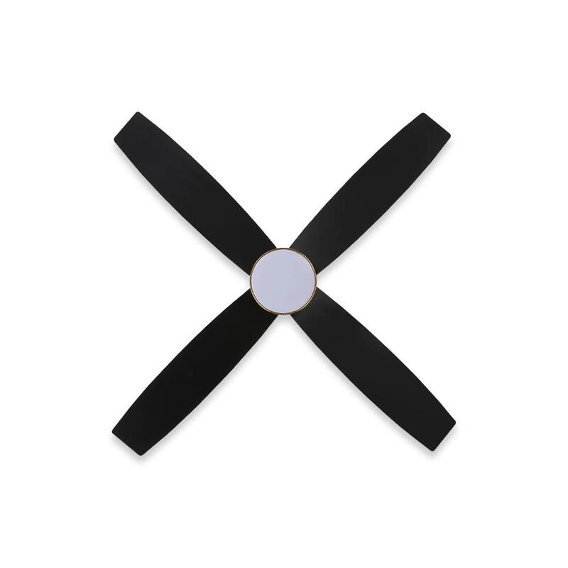 MLiAN Flush Mount DC Ceiling Fan with Lights and Remote, 4 Reversible Blades