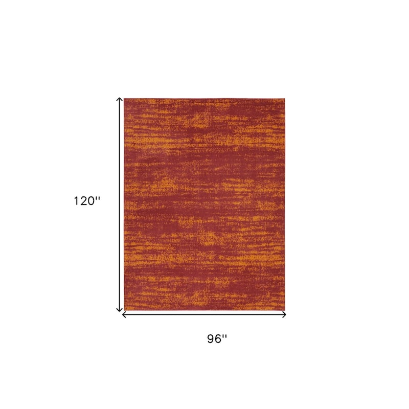 HomeRoots Abstract Contemporary Rectangle Outdoor Rug - 8' X 10'