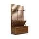 preview thumbnail 8 of 12, Roomfitters Outdoor Storage Bench with Back Rack, Solid Wood Patio Deck Box with Shelves for Garden or Porch, Teak