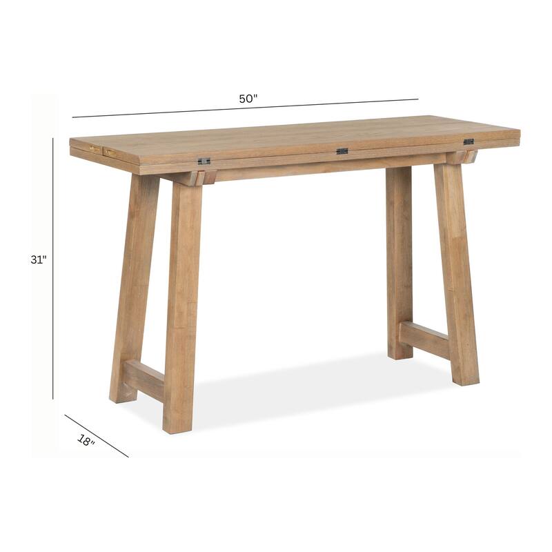 Magnussen Home Lindon Belgian Wheat Expandable Writing Desk