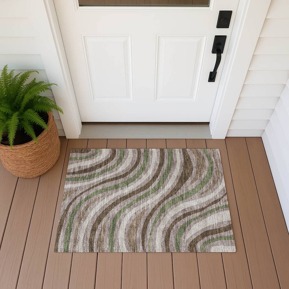 Machine Washable Indoor/ Outdoor Traditional Mimi Chantille Rug