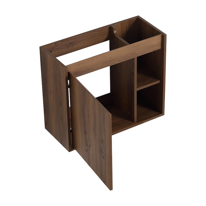 Malwee 24"/28" Floating Bathroom Vanity,Wall Mounted Bathroom Vanity with Ceramic Sink and Soft Close Door