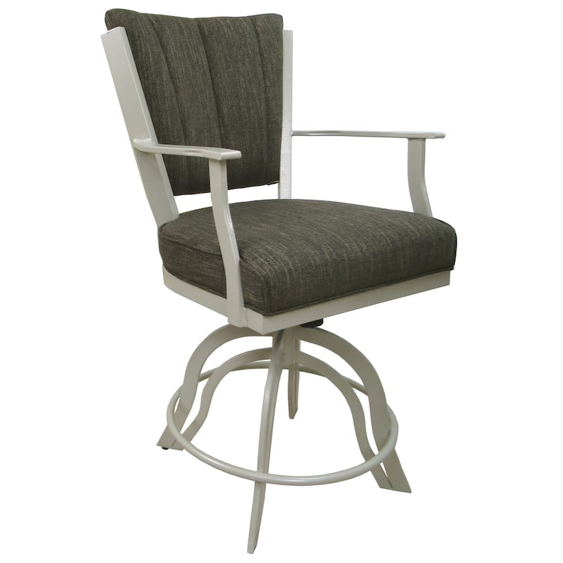 Montana Brown Swivel Tilt Metal 30" or Counter 26" Bar Stool - Beige - Counter Height