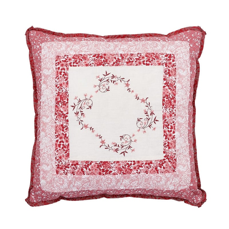 Caroline Embroidered Square Decorative Pillow