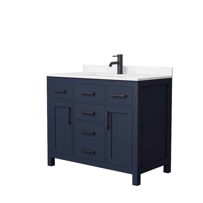 Beckett 42 Inch Single Vanity, Cultured Marble Top