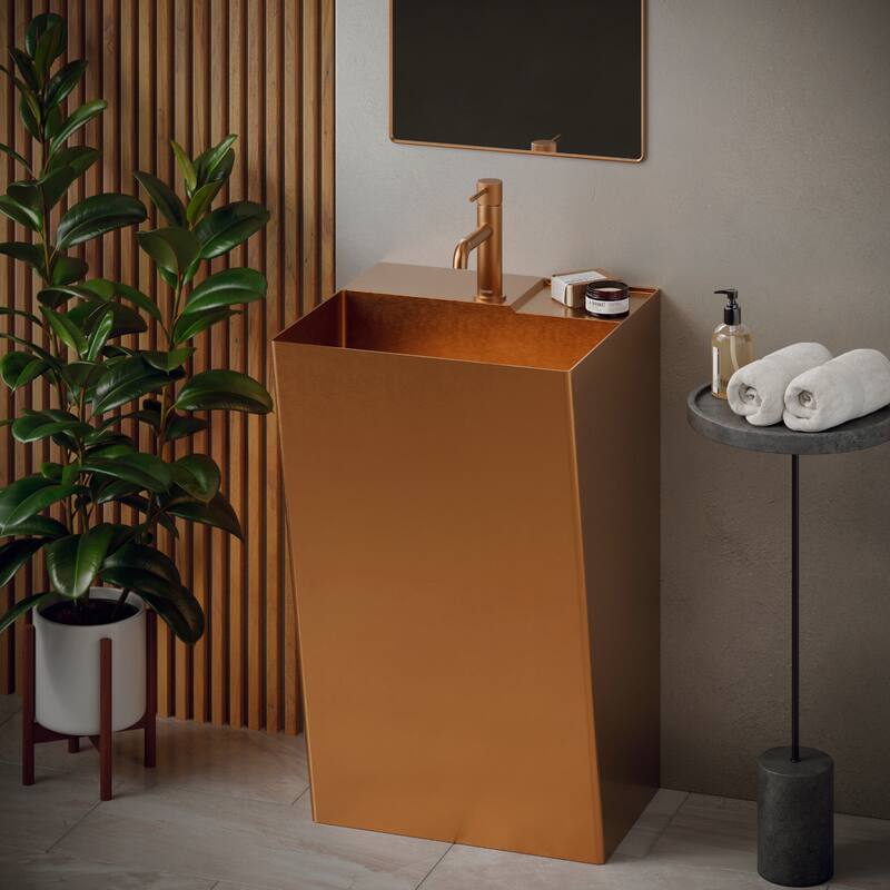 Karran Tryst KBF460 Single-Handle Single Hole Basin Bathroom Faucet with Matching Pop-up Drain