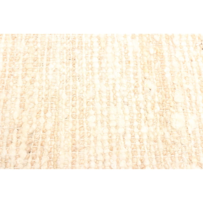 ECARPETGALLERY Braid weave Sienna Cream Wool Rug - 5'1 x 7'9