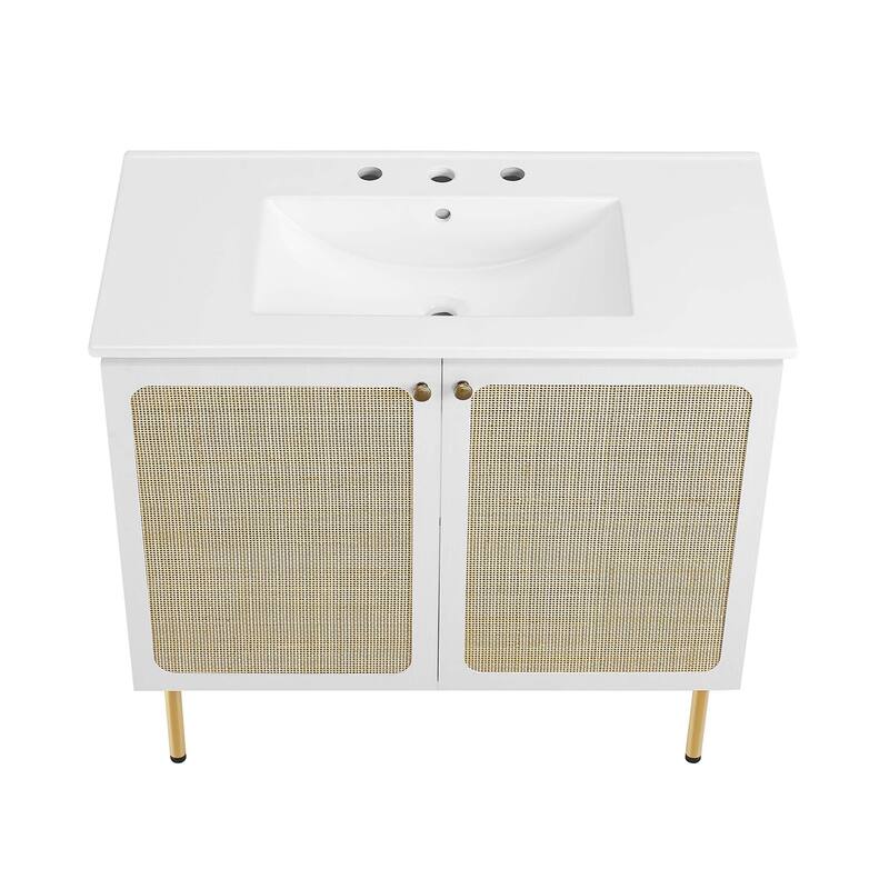 Chaucer 18"/24"/30"/36"/48"Single Basin/48" White Basin Bathroom Vanity