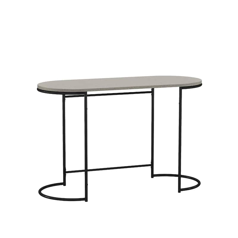 Yin Contemporary Black and Grey 47-inch Steel Computer Desk by Furniture of America