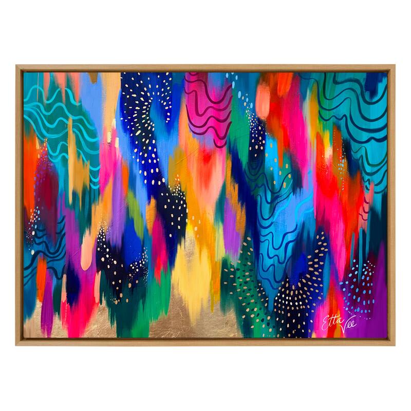 Kate and Laurel Sylvie EV Brushstroke 128 Frame Canvas by Jessi Raulet
