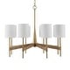 preview thumbnail 3 of 7, Uttermost Lautoka Rattan 8 Light Chandelier - 26H x 32 DIA in.