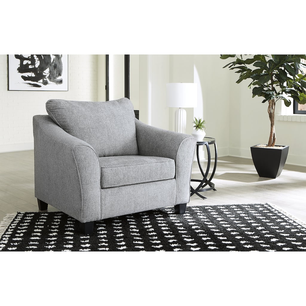 Signature Design by Ashley Mathonia Smoke Oversized Chair - 47"W x 40"D x 41"H