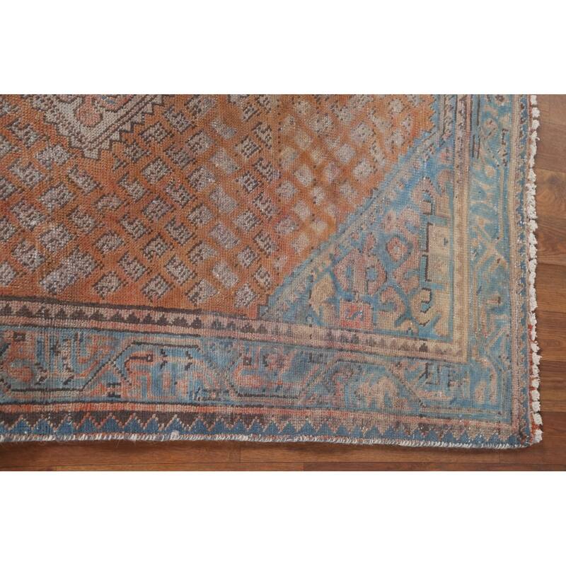 Distressed Botemir Persian Vintage Rug Handmade Wool Carpet - 3'6" x 4'11"