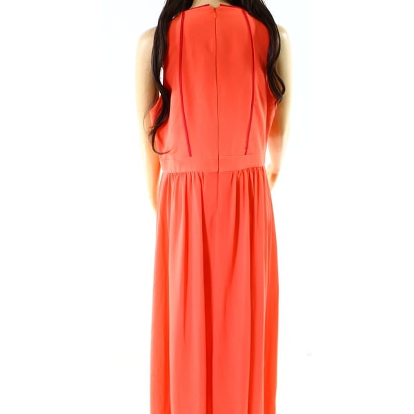 Badgley mischka multi printed peach maxi cheap