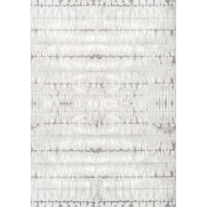 Isabelle Collection - Grey/White Soft Tie Dye Rug