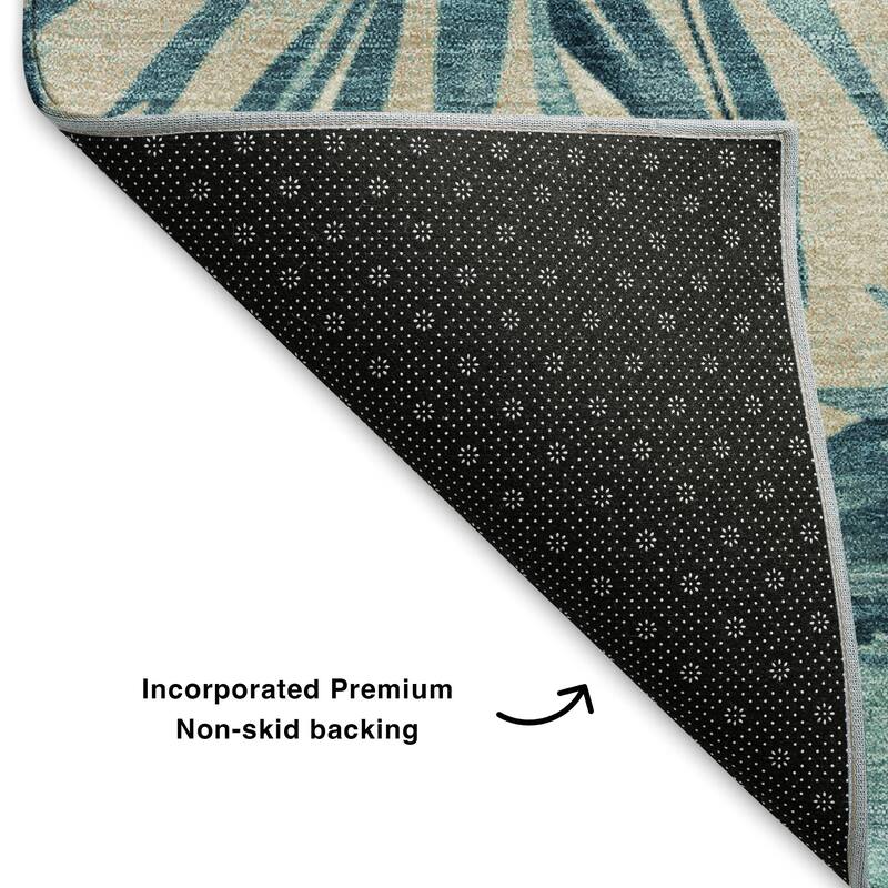 Premium Washable Super Soft Tropical Floral Mayfield Rug