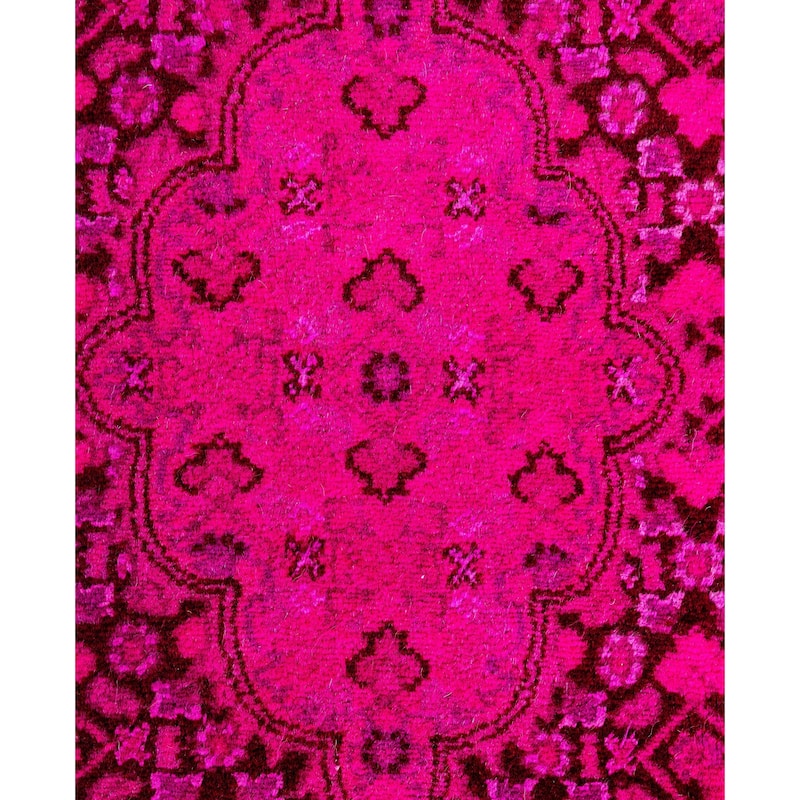 Overdyed One-of-a-Kind Hand-Knotted Area Rug - Pink - 4' 7" x 7' 4"