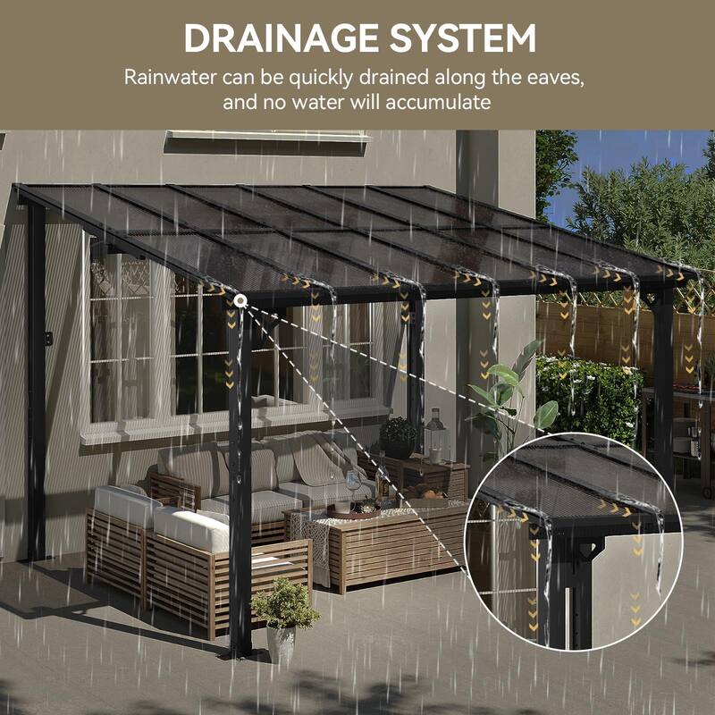 Gazebo for Patio, Gazebo Pergola with Sloped Roof