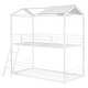 preview thumbnail 14 of 25, Metal Twin Over Twin Bunk Bed with Roof