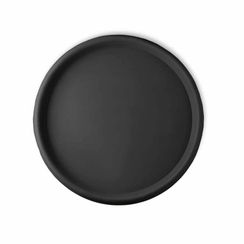 Universal Round Plant Saucer, Heavy Duty Planter Tray - 19.7'' inner x 22" outer - Caviar Black