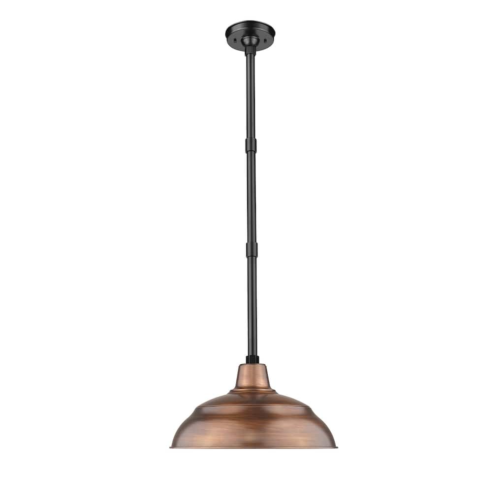Millennium Lighting 14" Warehouse Shade with Stems & Canopy in Multiple Finishes
