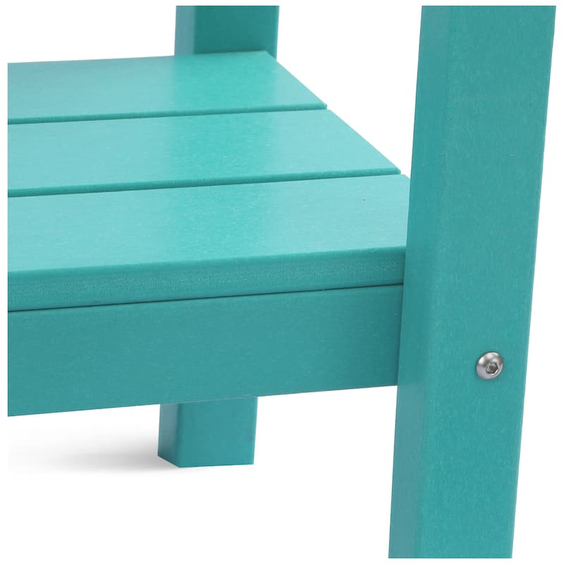 Laguna Hdpe All Weather Outdoor Patio Two Shelf Table