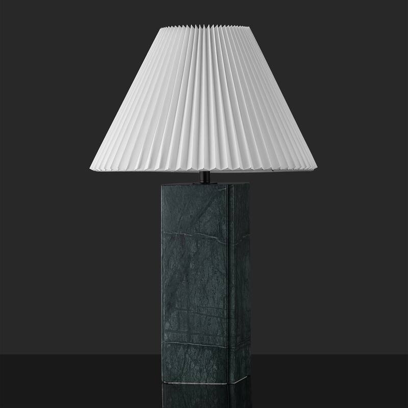 SAFAVIEH Couture Mackenzie Square Marble Table Lamp - 16"W x 16"D x 25"H