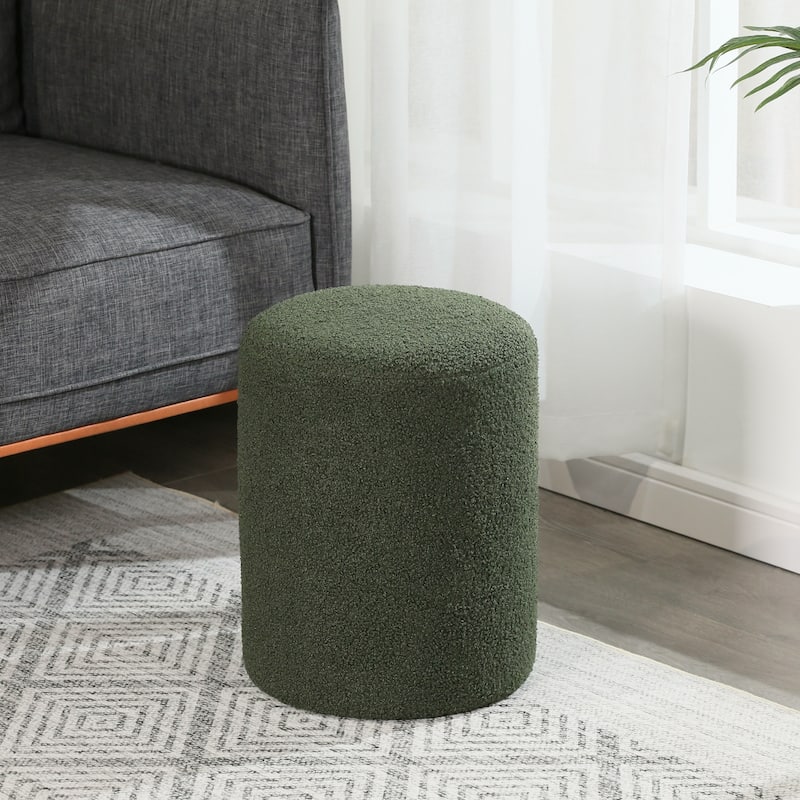 Adeco Ottoman Footrest Fabric Stool for Living Room Bedroom