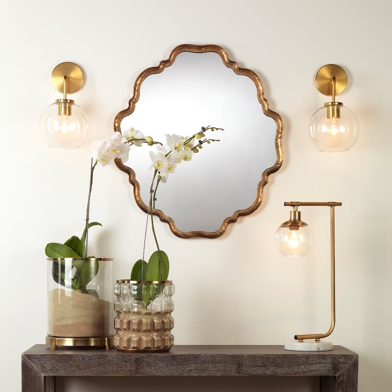 Alden Décor Kayla Metal Mirror - Antique Gold